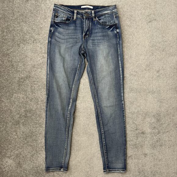 KanCan Denim - KanCan Jeans Womens 9/28 Blue Medium Wash Stretch Skinny Denim Pants Casual